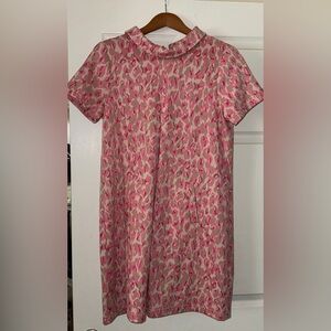 Tyler Boe Small Pink Cheetah Dress Pockets Cowl Neck